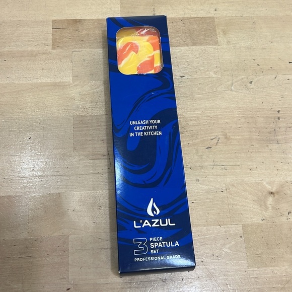 L’AZUL Pro Grade 3PC Silicone Spatula Set Pink Tie Die 3 Sizes High Heat Resist - Picture 5 of 6